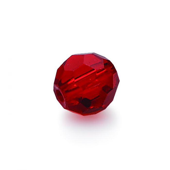 Eagle Claw Glass Beads - Red Faceted - 20 Pk.